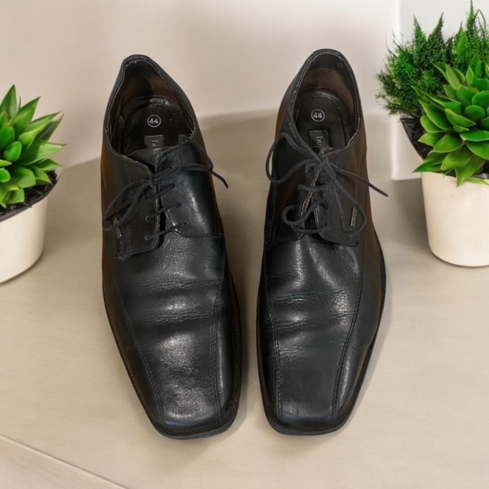Bugatti Black Leather Oxford Shoes for Men Size 44